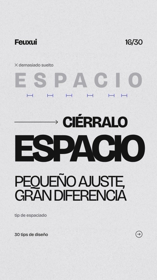 Portada del reel de Feuxui sobre espaciado