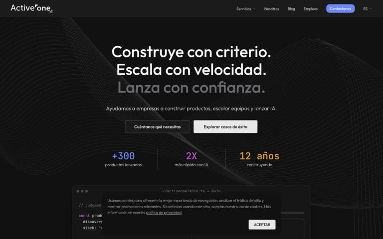 Activeone — sitio web diseñado por LA BRUTAL