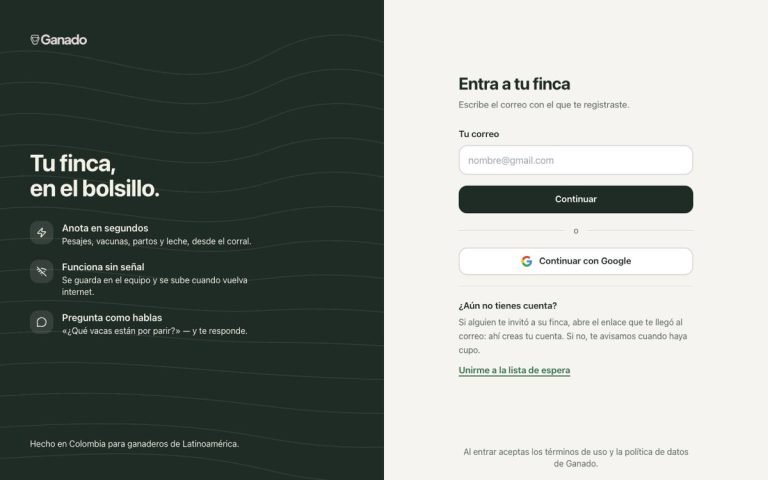 Ganado AI · App — sitio web diseñado por LA BRUTAL
