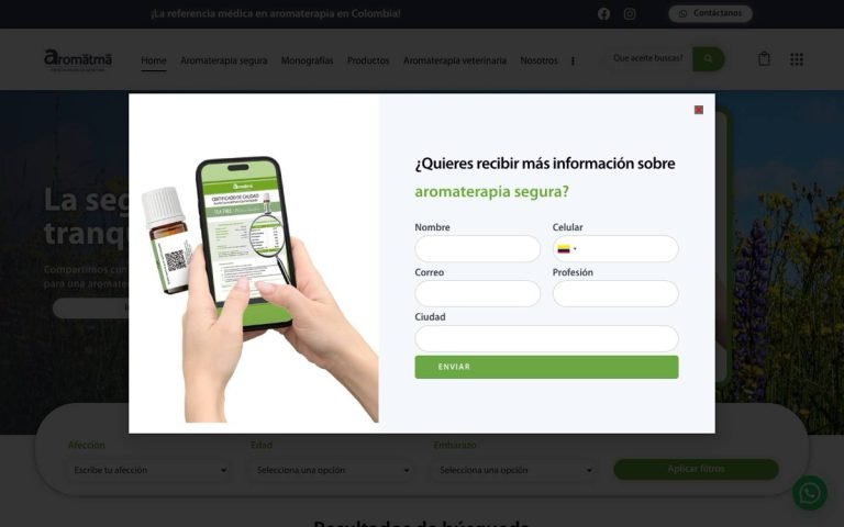 Aromatma — sitio web diseñado por LA BRUTAL