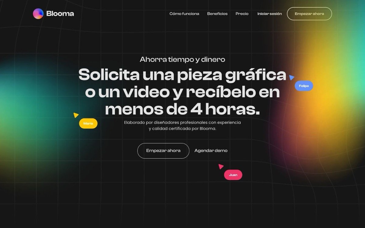 Blooma — plataforma de diseño por suscripción creada por Felipe Vargas Paolini