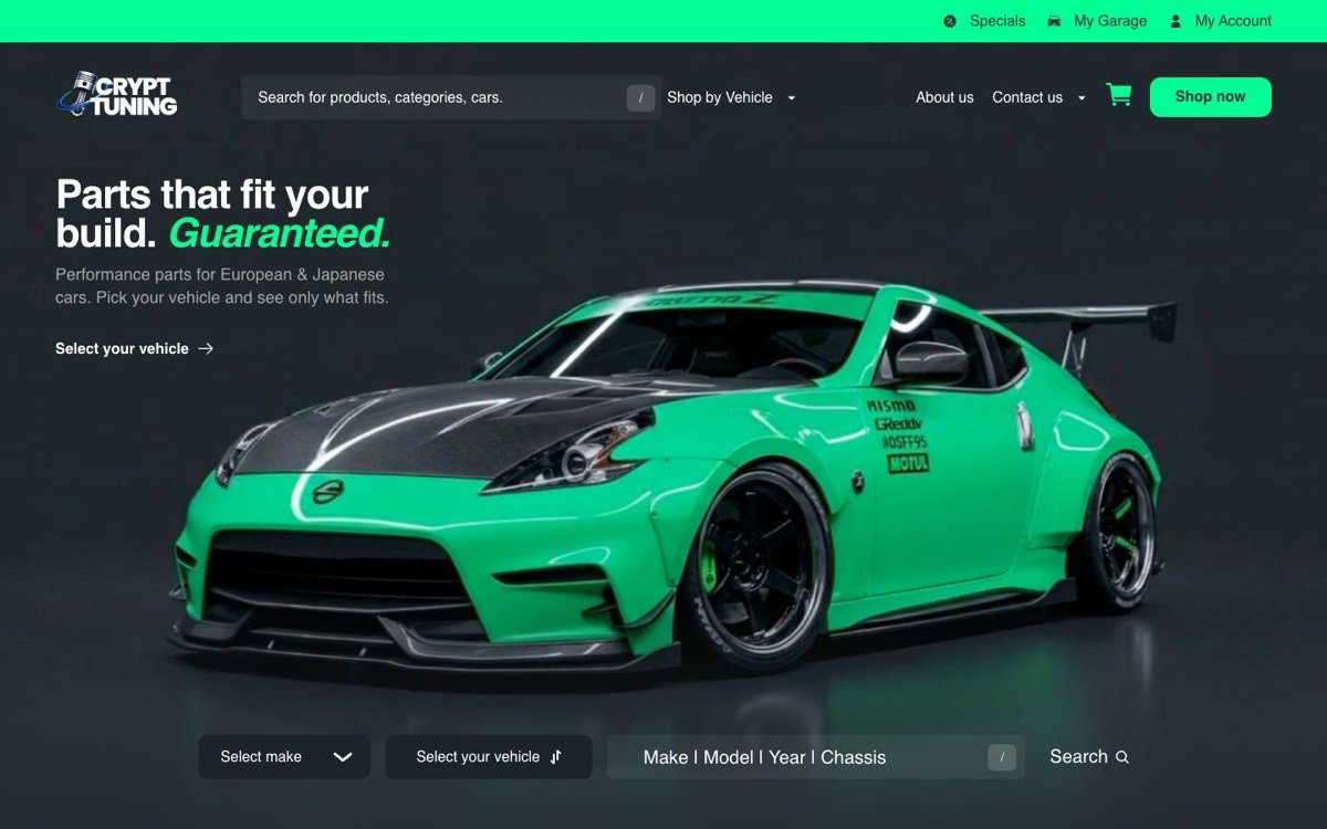 Crypt Tuning — sitio web diseñado por LA BRUTAL