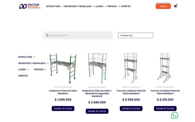 Doctor Drywall — sitio web diseñado por LA BRUTAL