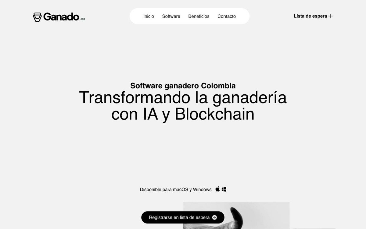 Ganado.co — sitio web diseñado por LA BRUTAL
