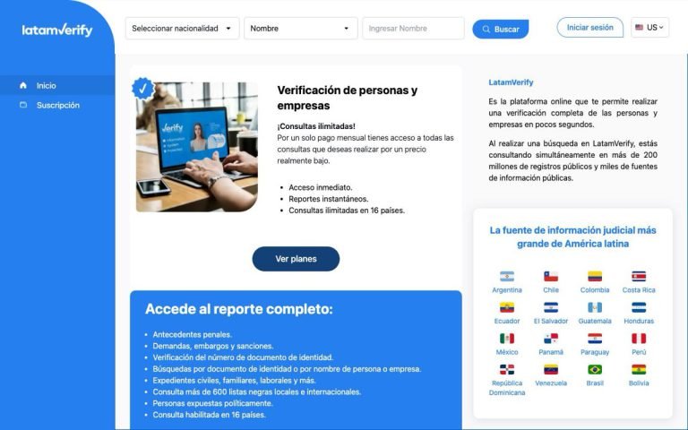 LatamVerify — sitio web diseñado por LA BRUTAL