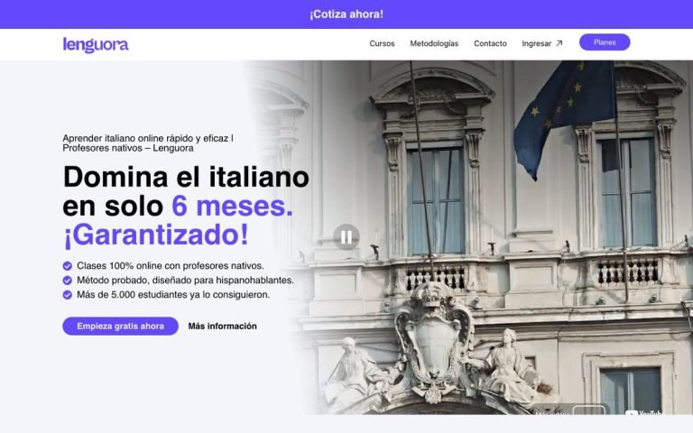Lenguora — sitio web diseñado por LA BRUTAL