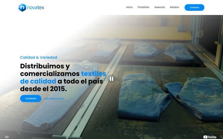 Novatex — sitio web diseñado por LA BRUTAL